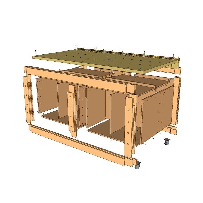 Homemade High Capacity Multi-Function Plywood Workbench