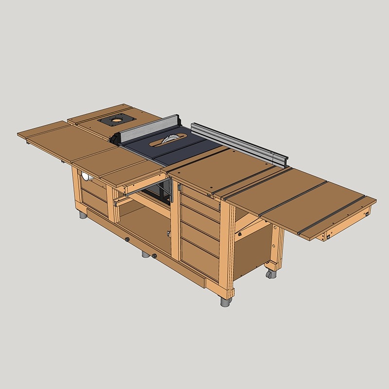 DIY Mobile Workbench with Table Saw & Router Table Plans