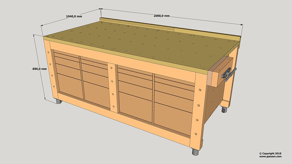 Homemade-multi-function-workbench-front-plans