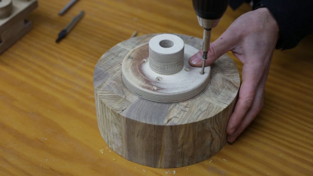 Turning-diy-olive-wood-bowl-lathe