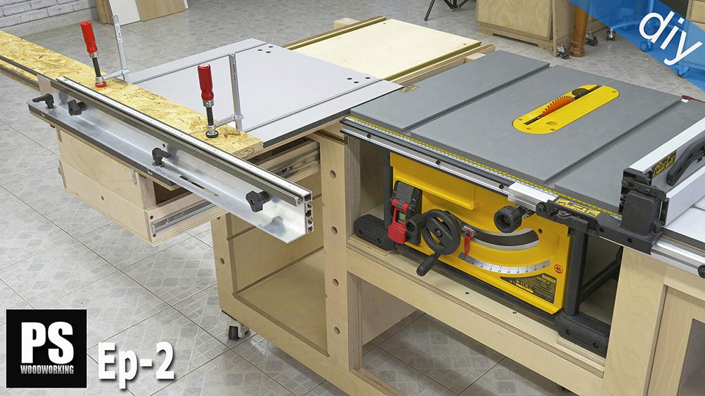 Diy-table-saw-sliding-carriage-workbench-woodworking