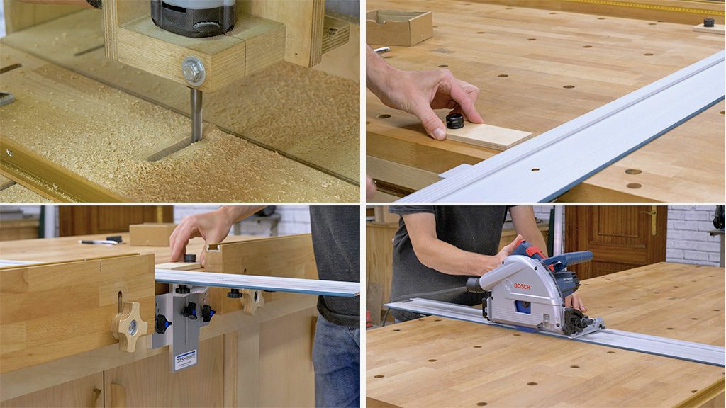 How-install-track-saw-guide-rail-hinge-diy-woodworking-workbench
