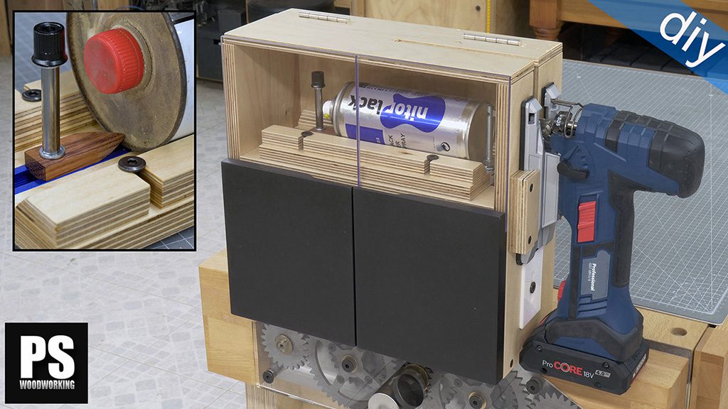 DIY Jig Saw Holder Station with Spray Can Shaker