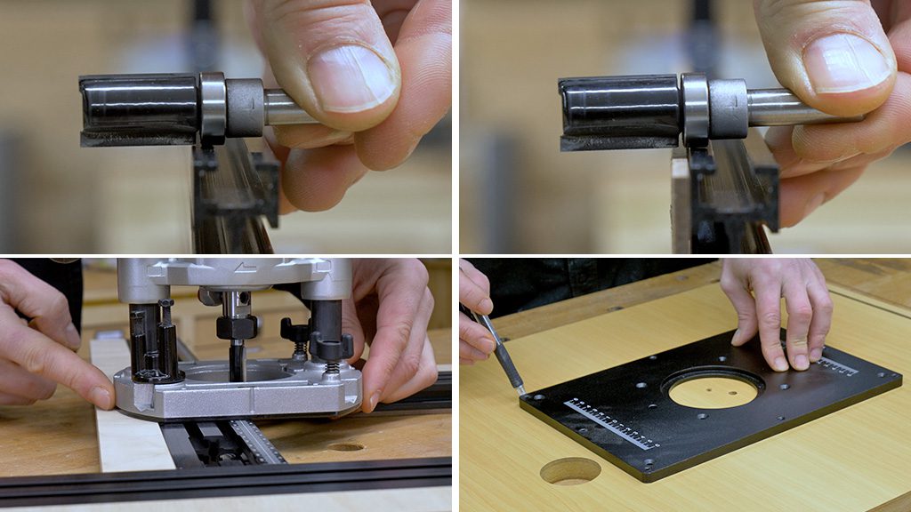 How-use-aluminum-adjustable-routing-template-with-flush-trim-bit